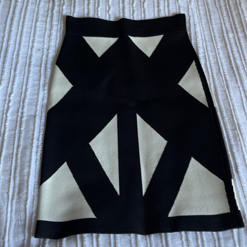 BCBG Black and White Skirt